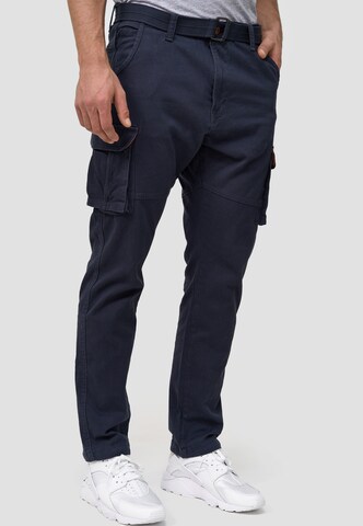 Regular Pantalon cargo 'Mathen' INDICODE JEANS en bleu