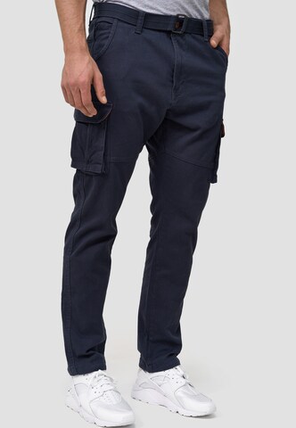 INDICODE JEANS Regular Cargobroek 'Mathen' in Blauw