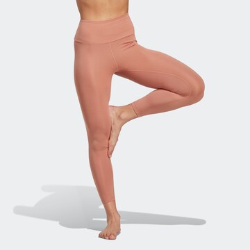 ADIDAS SPORTSWEAR Skinny Workout Pants 'Essentials' in Pink: front