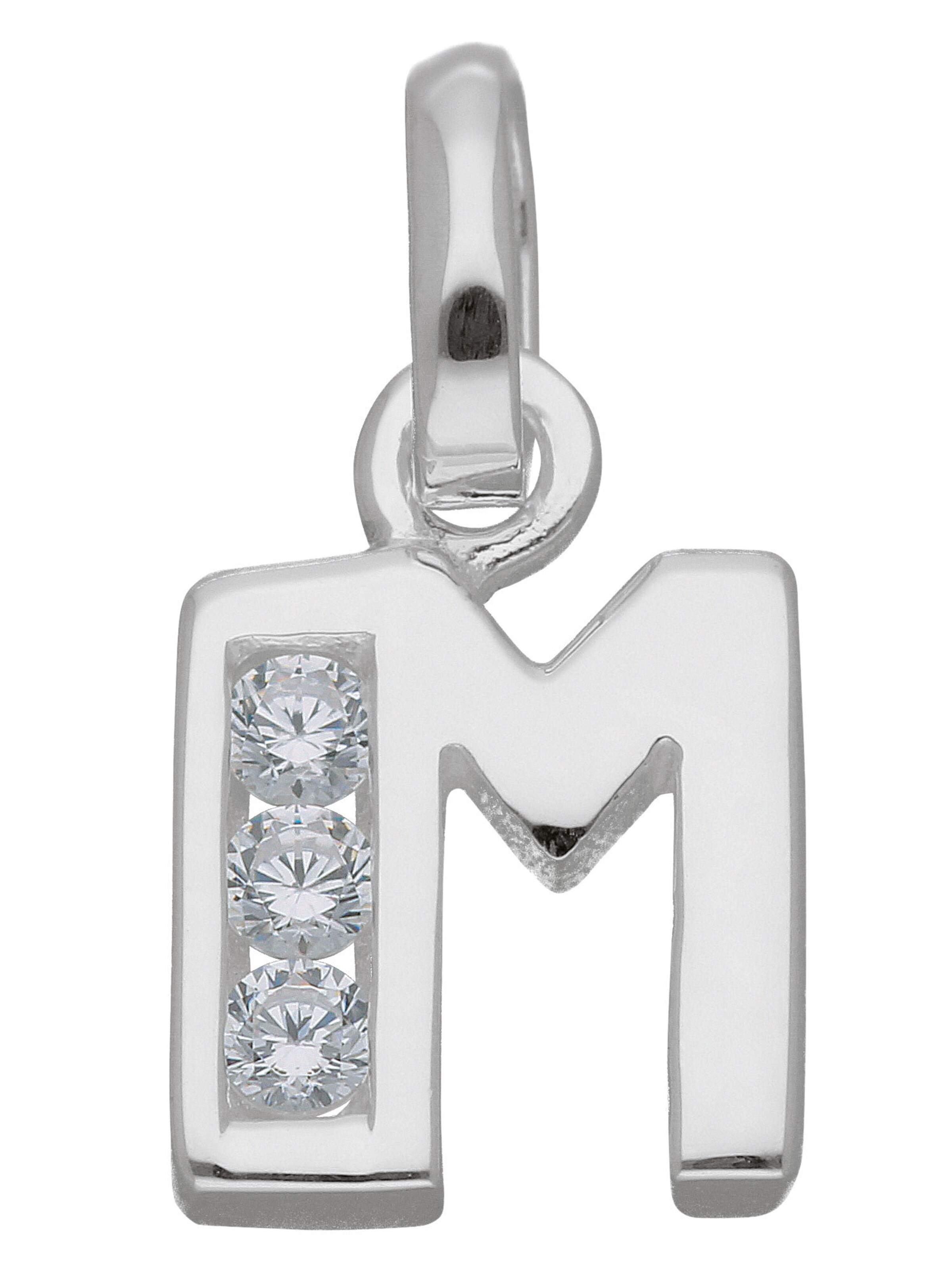 Adelia´s Pendant 'M' in Silver: front