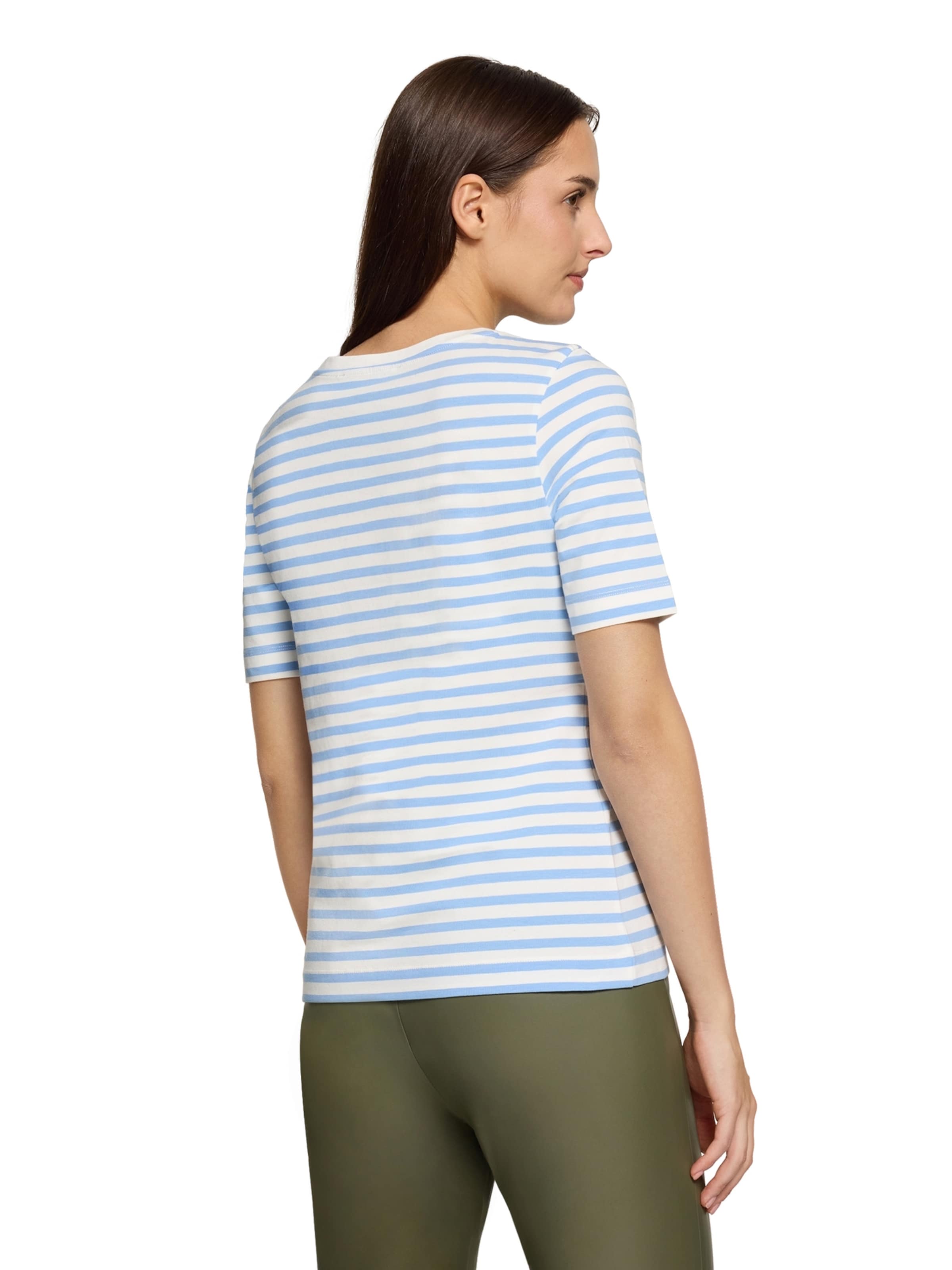 Betty & Co Basic Shirt mit Ringel in Weiß