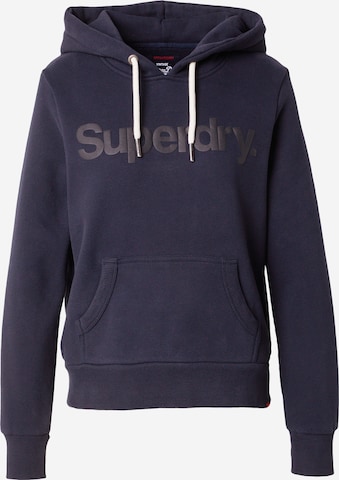 Sweat-shirt Superdry en bleu : devant