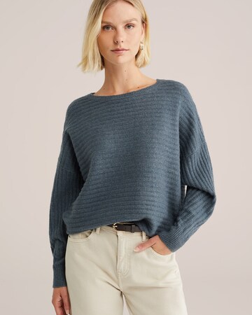 WE Fashion Свитер в Синий: спереди