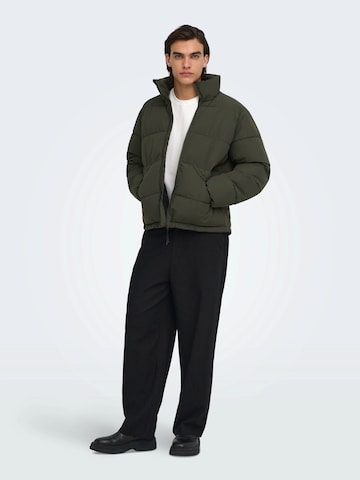 Only & Sons Χειμερινό μπουφάν 'ONSPack' σε πράσινο