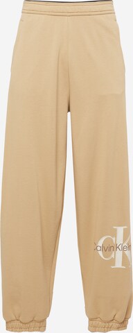 Effilé Pantalon Calvin Klein Jeans en beige : devant