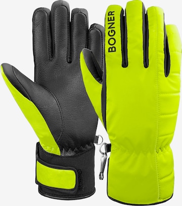 BOGNER Athletic Gloves 'Cadis' in Yellow: front