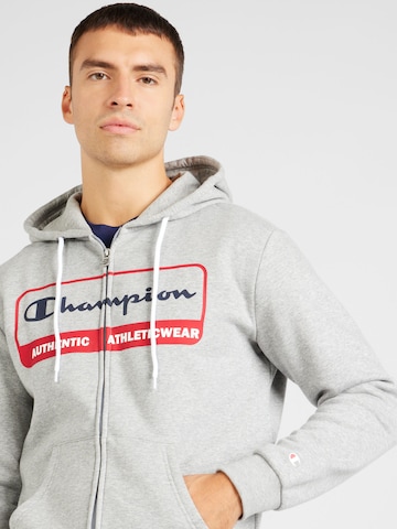 Champion Authentic Athletic Apparel Zip-Up Hoodie in Grey