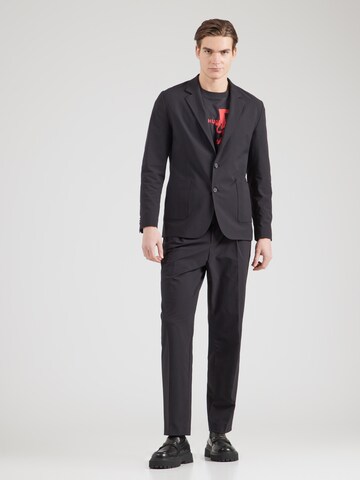 HUGO - Ajuste regular Chaqueta saco en negro: frente