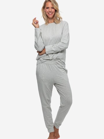 SCHIESSER Pajama 'Cotton' in Grey