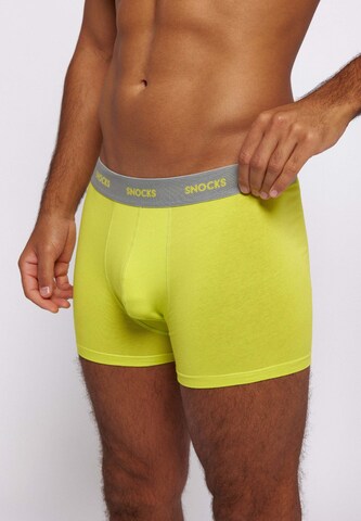 SNOCKS Boxer shorts in Yellow: front