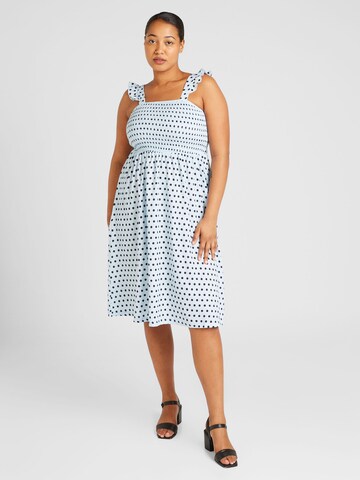 Robe d’été 'LUNA' PIECES Curve en bleu : devant