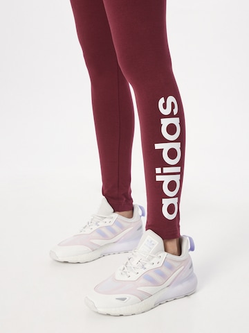 ADIDAS SPORTSWEAR Skinny Sportbroek 'Essentials' in Rood