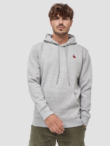 Mikon Sweatshirt 'Herz' in Grey: front