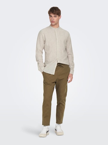 Only & Sons Regular Pants 'Linus' in Green