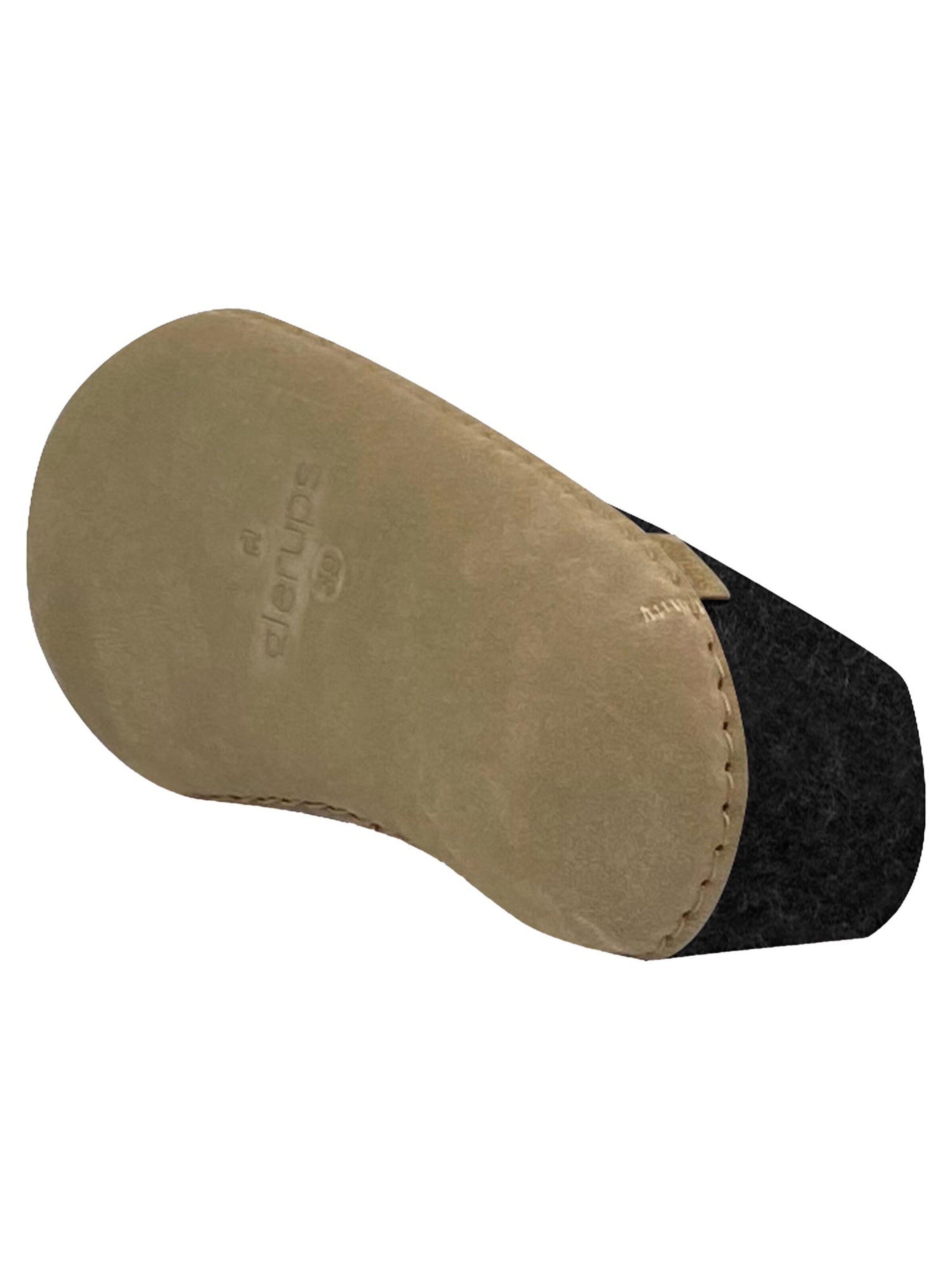Glerups Slipper 'Ledersohle' in Grey