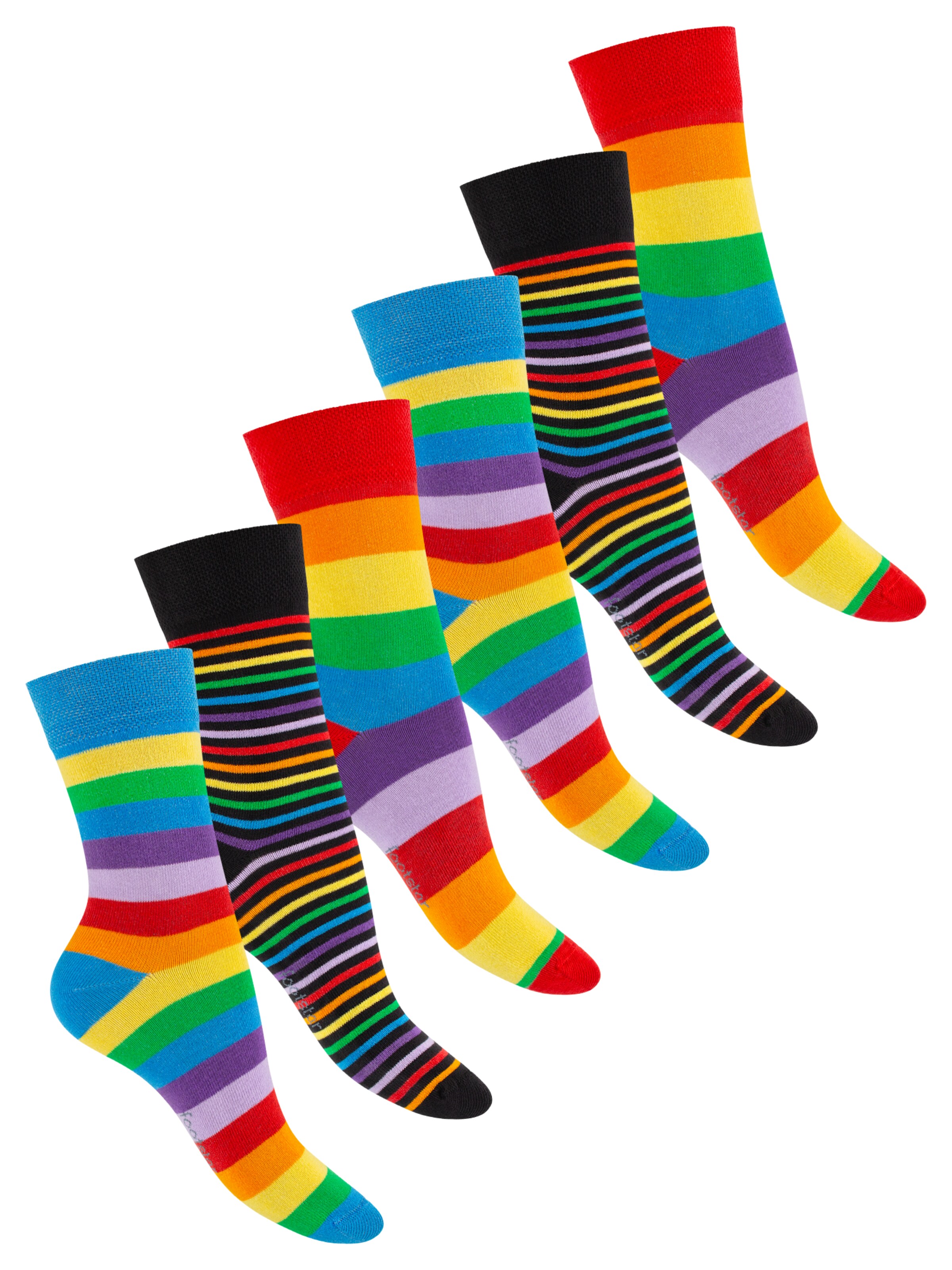 footstar Socken 'Ringel'‌‌‌‌‌ in Rot: Vorderseite