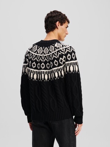 Pulover ' FAIR-ISLE' de la Karl Lagerfeld pe negru