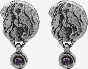 Boucles d'oreilles Haze&Glory en argent : devant