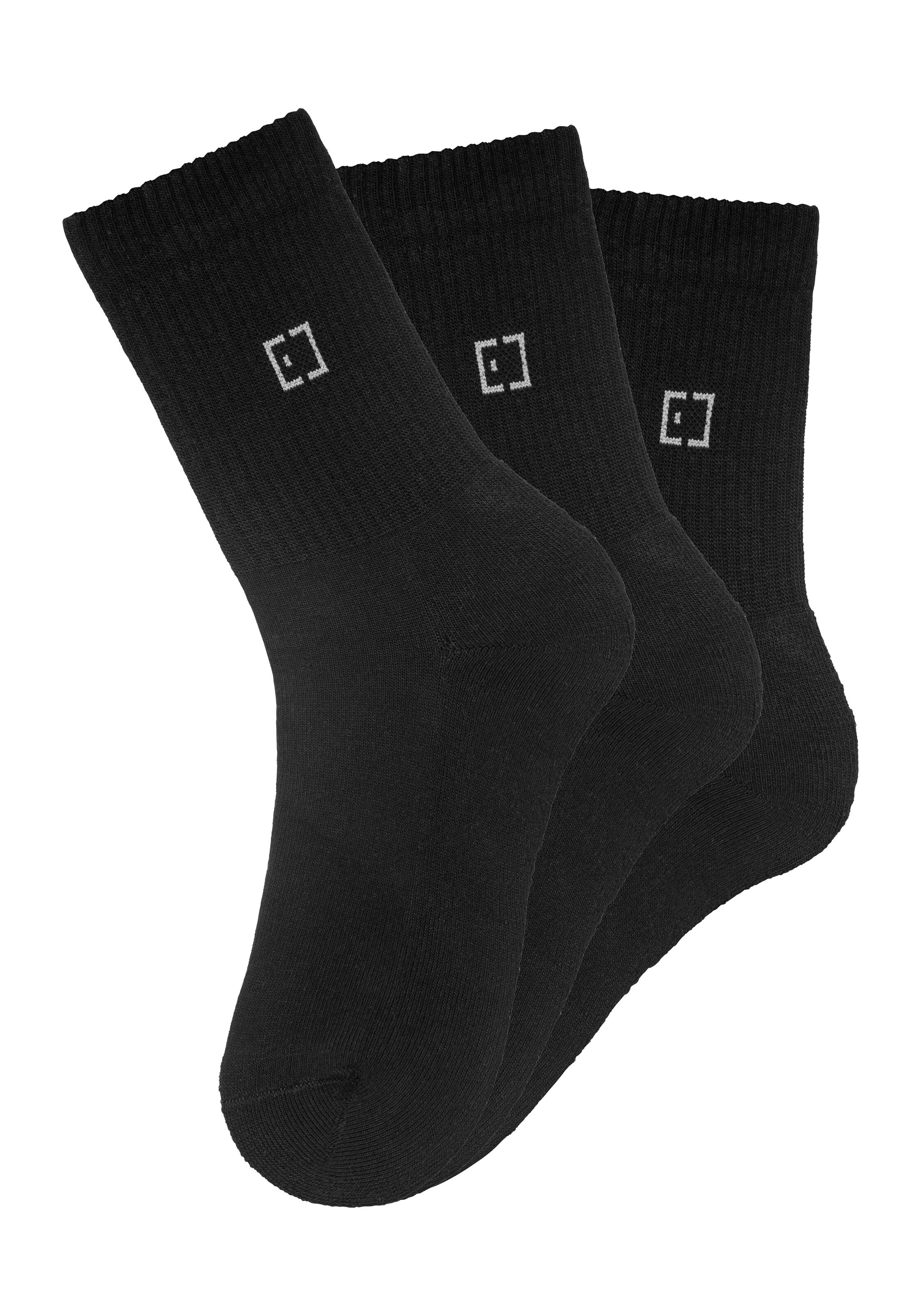 Elbsand Socks in Black: front
