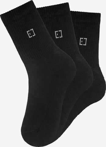 Elbsand Socks in Black: front