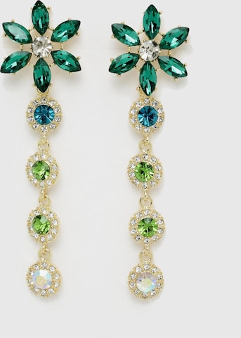 Boucles d'oreilles 'Claudiaka' AVANT-GARDE PARIS en vert : devant