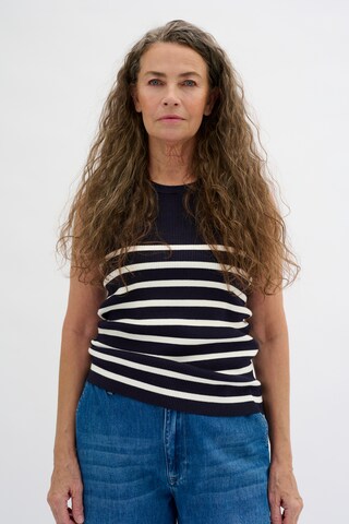 My Essential Wardrobe Top 'Zeke' in Blau: Vorderseite
