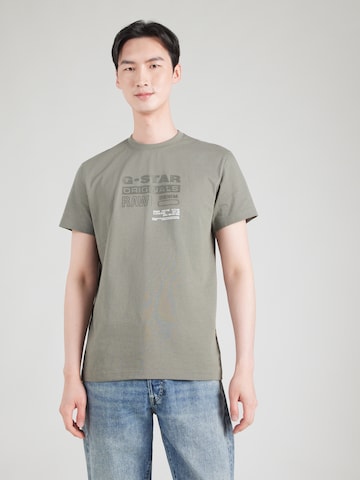 G-STAR - Camisa em verde: frente