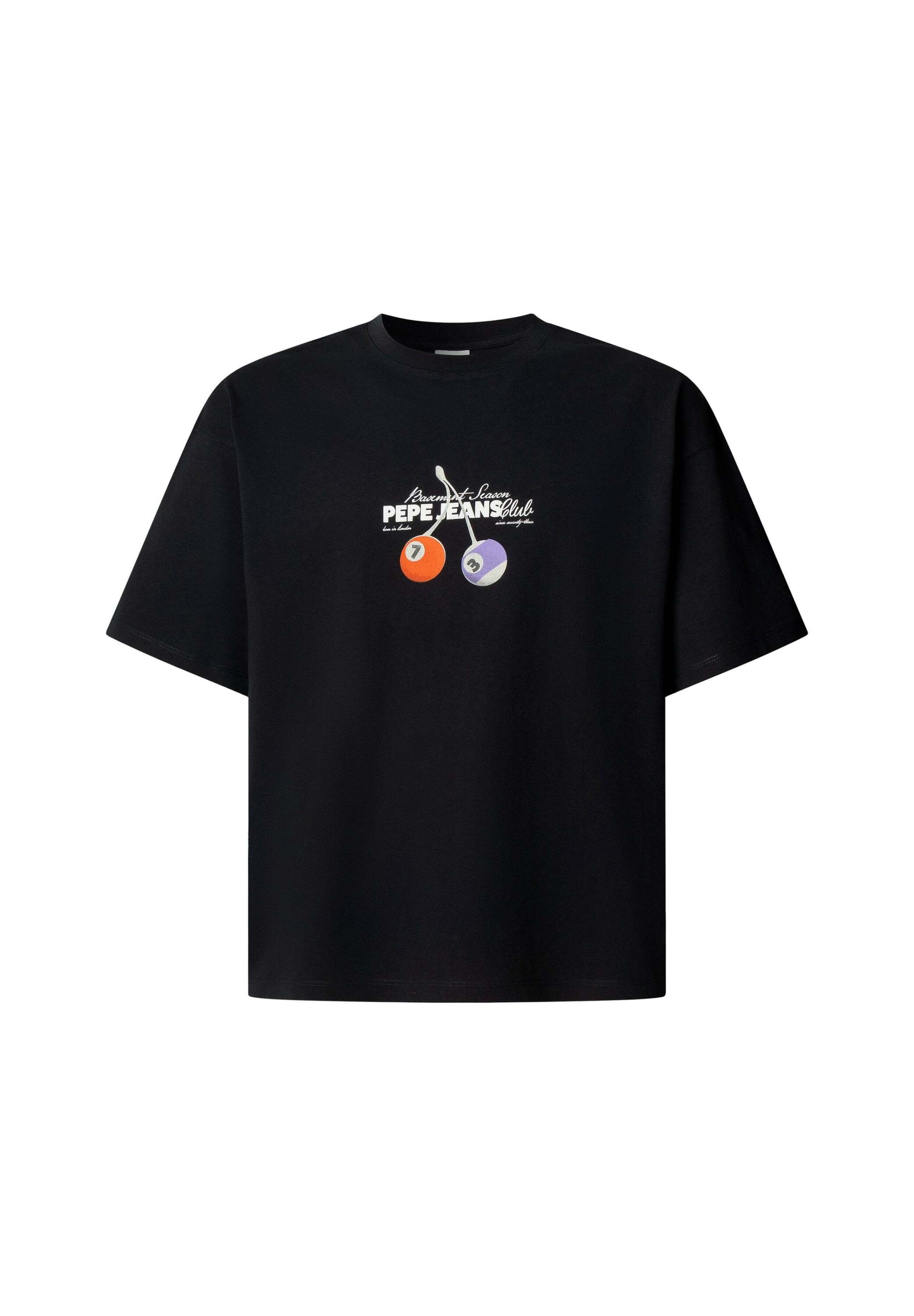 T-Shirt 'CLAYTON' Pepe Jeans en noir : devant