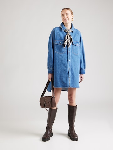 Rochie tip bluză de la SCOTCH & SODA pe albastru: față