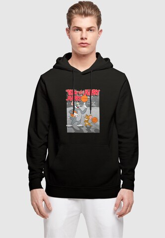 ABSOLUTE CULT Sweatshirt 'Tom And Jerry - Basketball Buddies' in Zwart: voorkant
