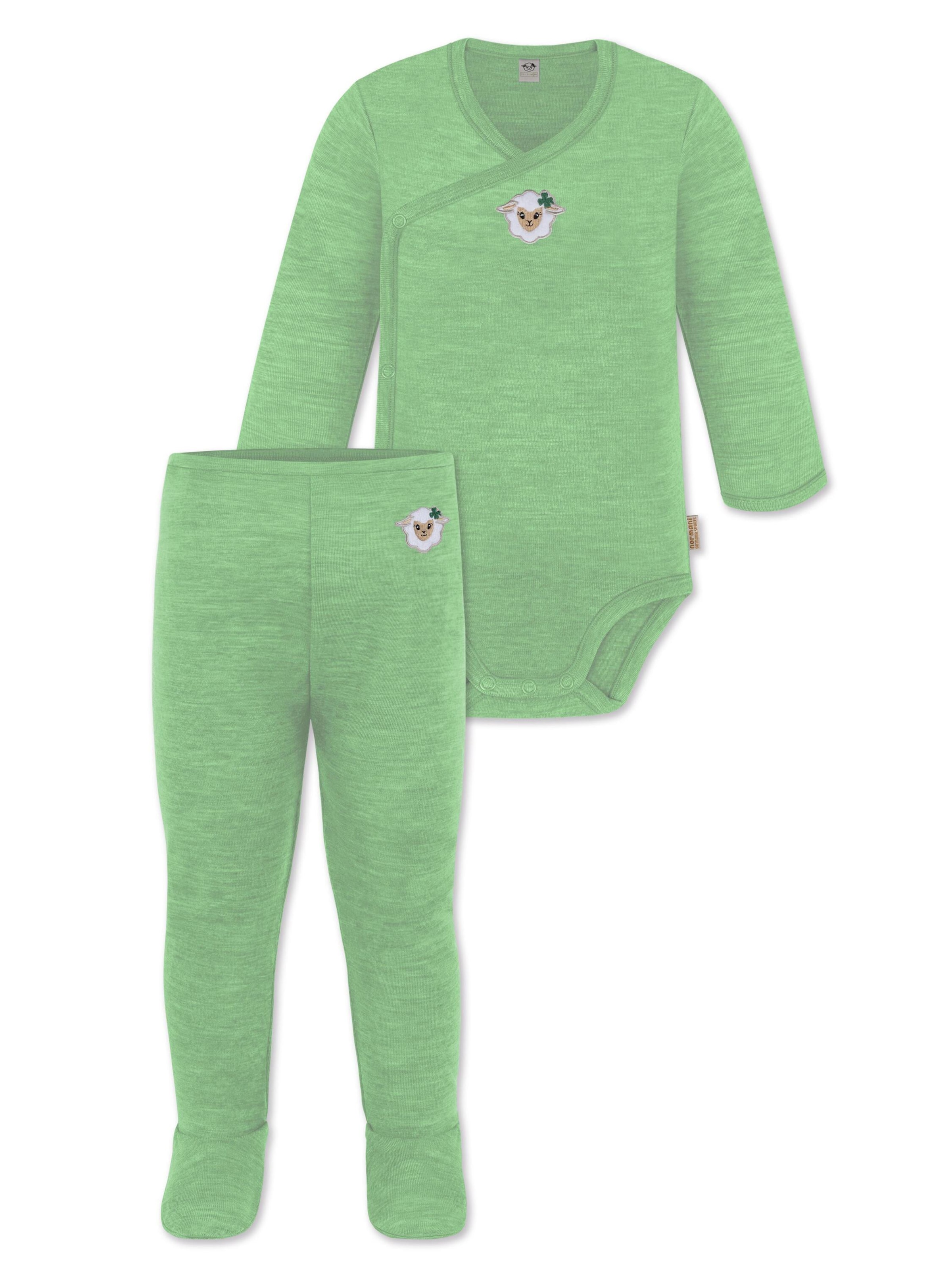 Ensemble de linge normani en vert : devant