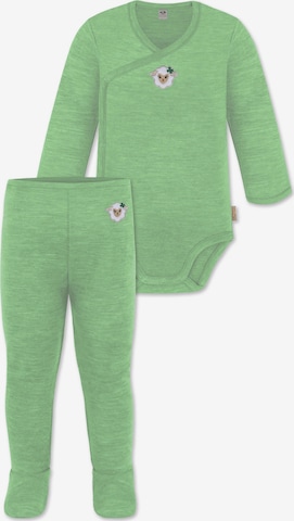 Ensemble de linge normani en vert : devant