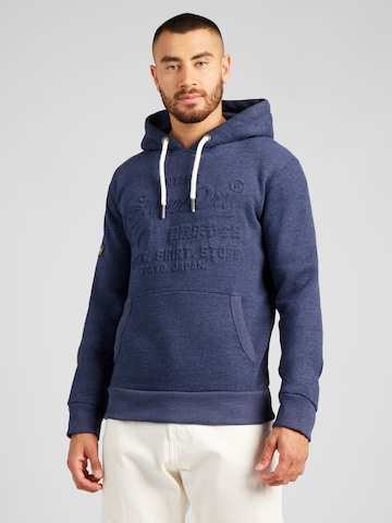 Superdry Sweatshirt 'Vintage' in Blauw: voorkant