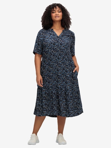 SHEEGO Shirt Dress in Blue: front