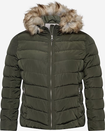 Veste d’hiver ONLY Carmakoma en vert : devant