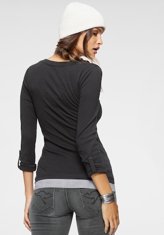 KangaROOS Shirt in Schwarz