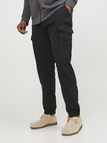Jack & Jones Plus regular Cargobukser 'Paul' i grå