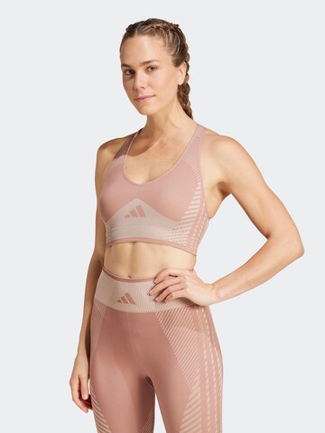 Bustier Soutien-gorge de sport ADIDAS PERFORMANCE en rose : devant