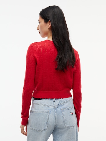 Tommy Jeans Strickjacke in Rot
