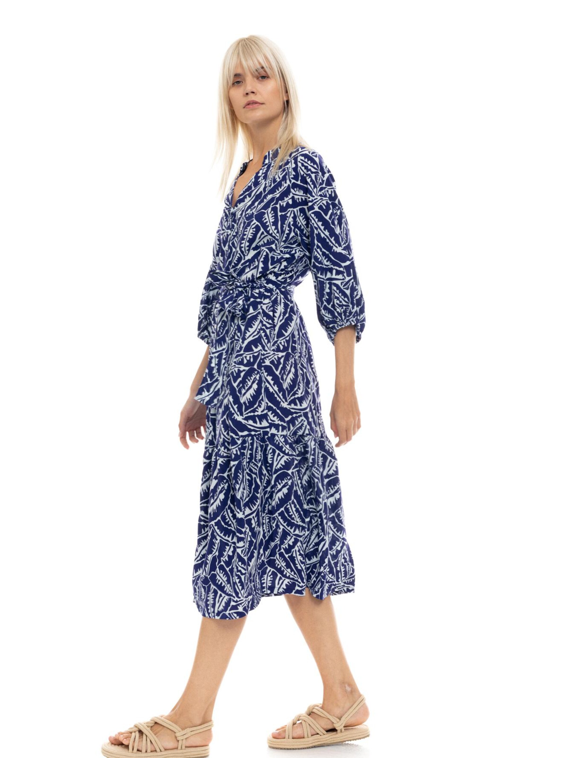 Abito estivo 'BEACHWEAR LONG BLUE PALM' di Pink Label in blu