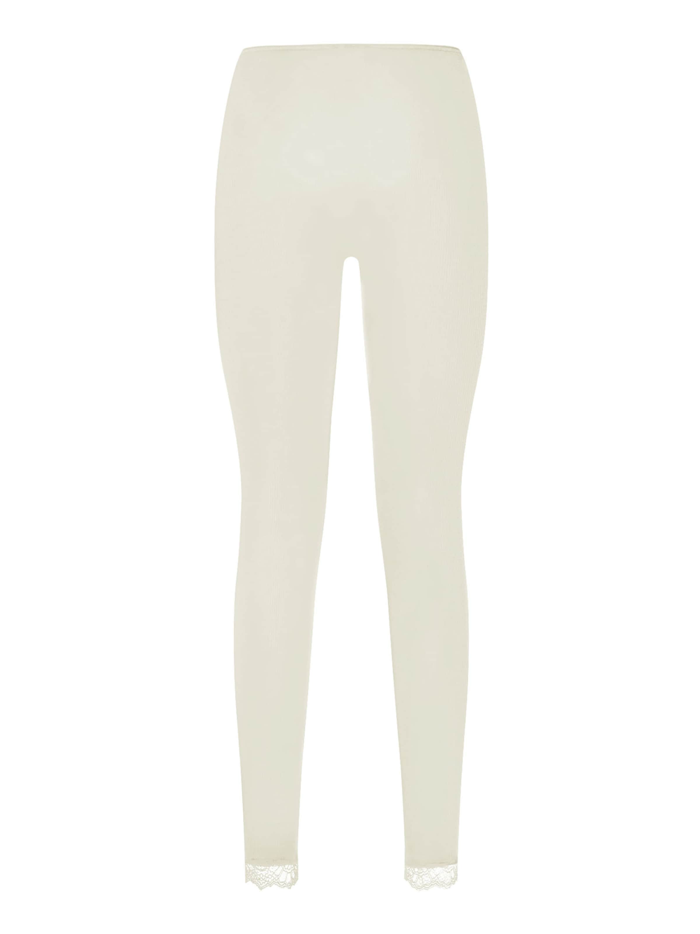 Hanro Skinny Leggings ' Woolen Lace ' in Wit