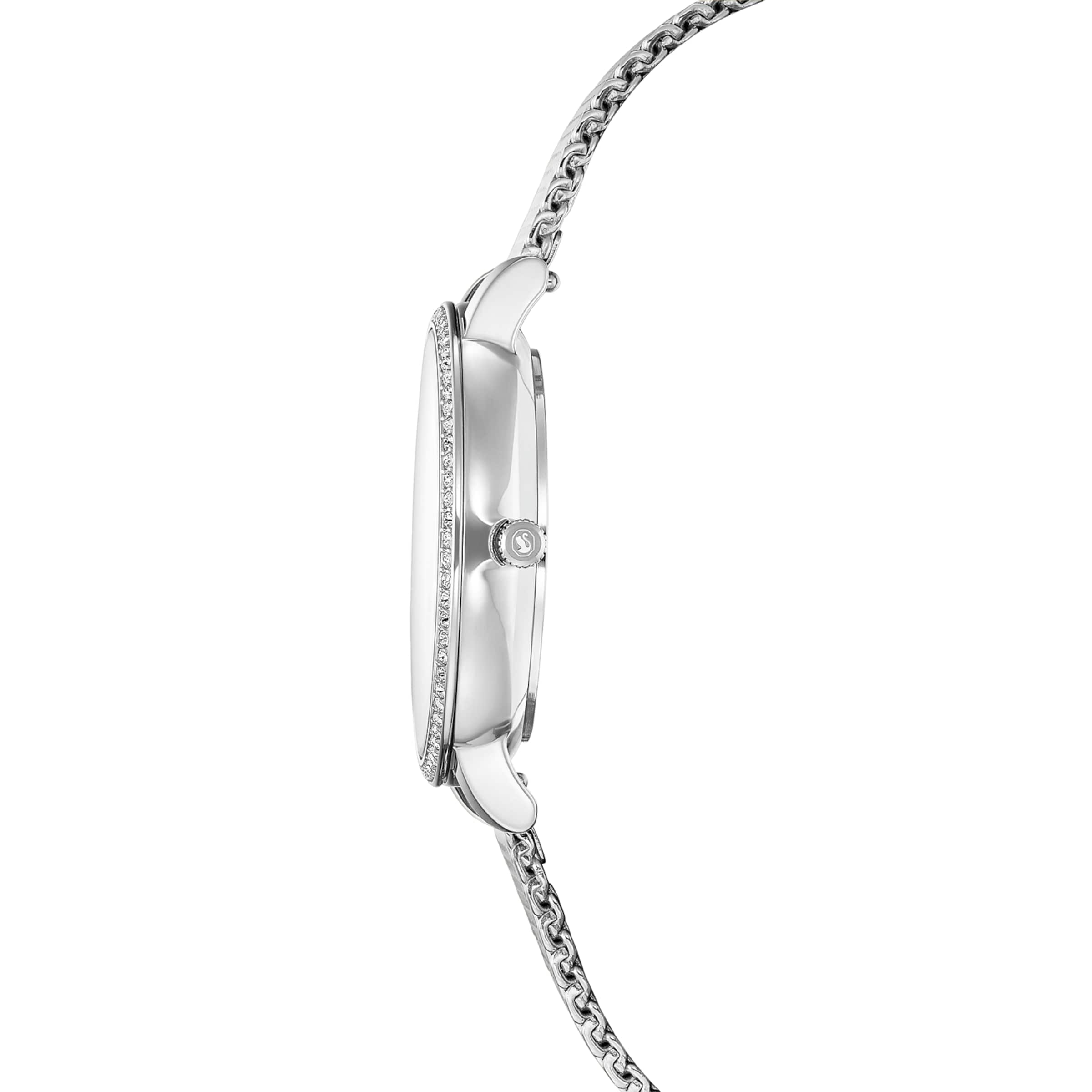 Montre à affichage analogique Swarovski en argent