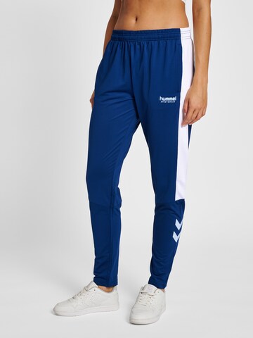 Hummel Slimfit Sportbroek 'Agility' in Blauw: voorkant