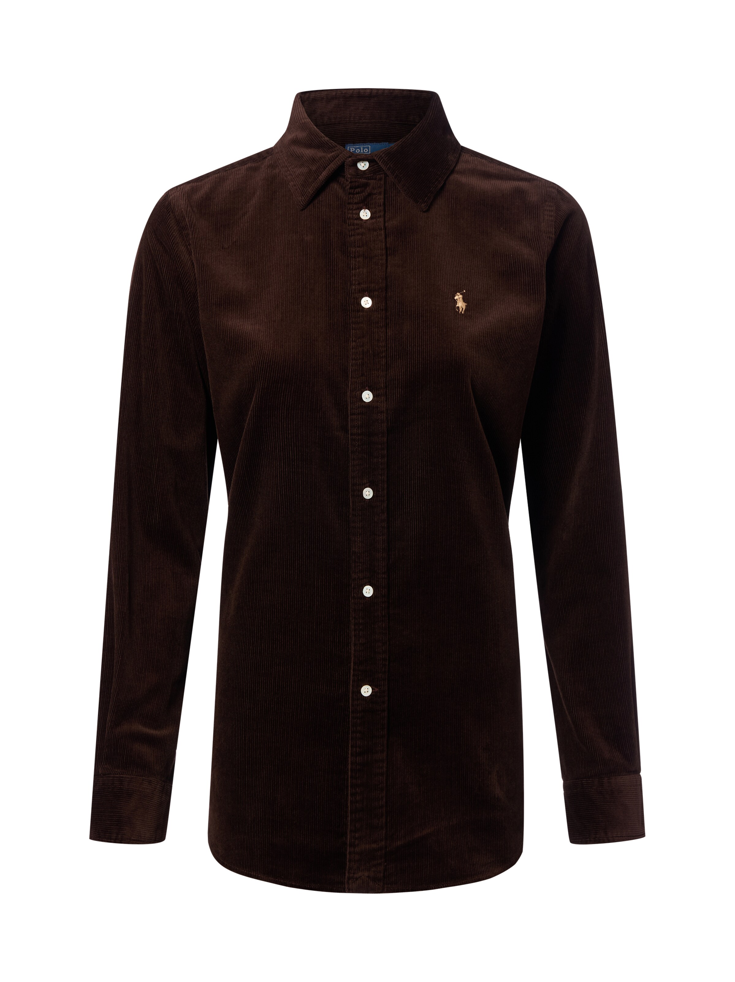 Chemisier Polo Ralph Lauren en marron : devant