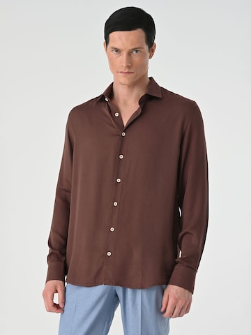 Antioch Regular fit Button Up Shirt in Brown