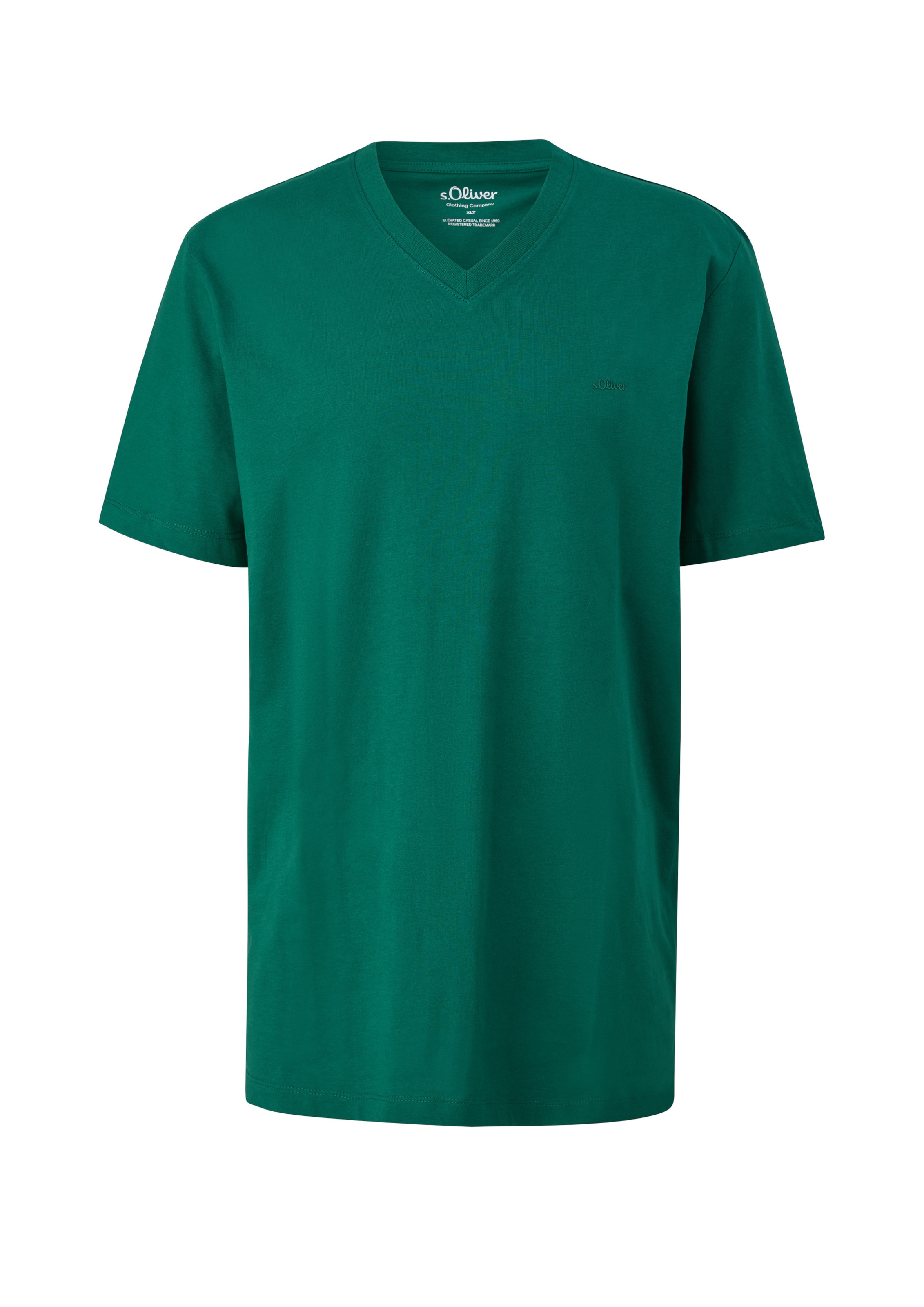 s.Oliver Men Big Sizes T-Shirt in Grün: Vorderseite
