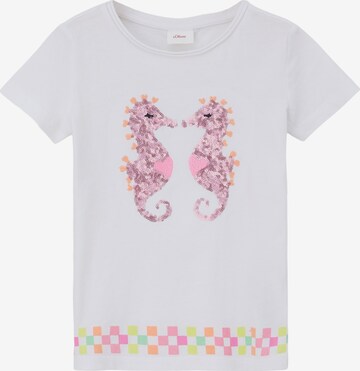 T-Shirt s.Oliver en blanc : devant