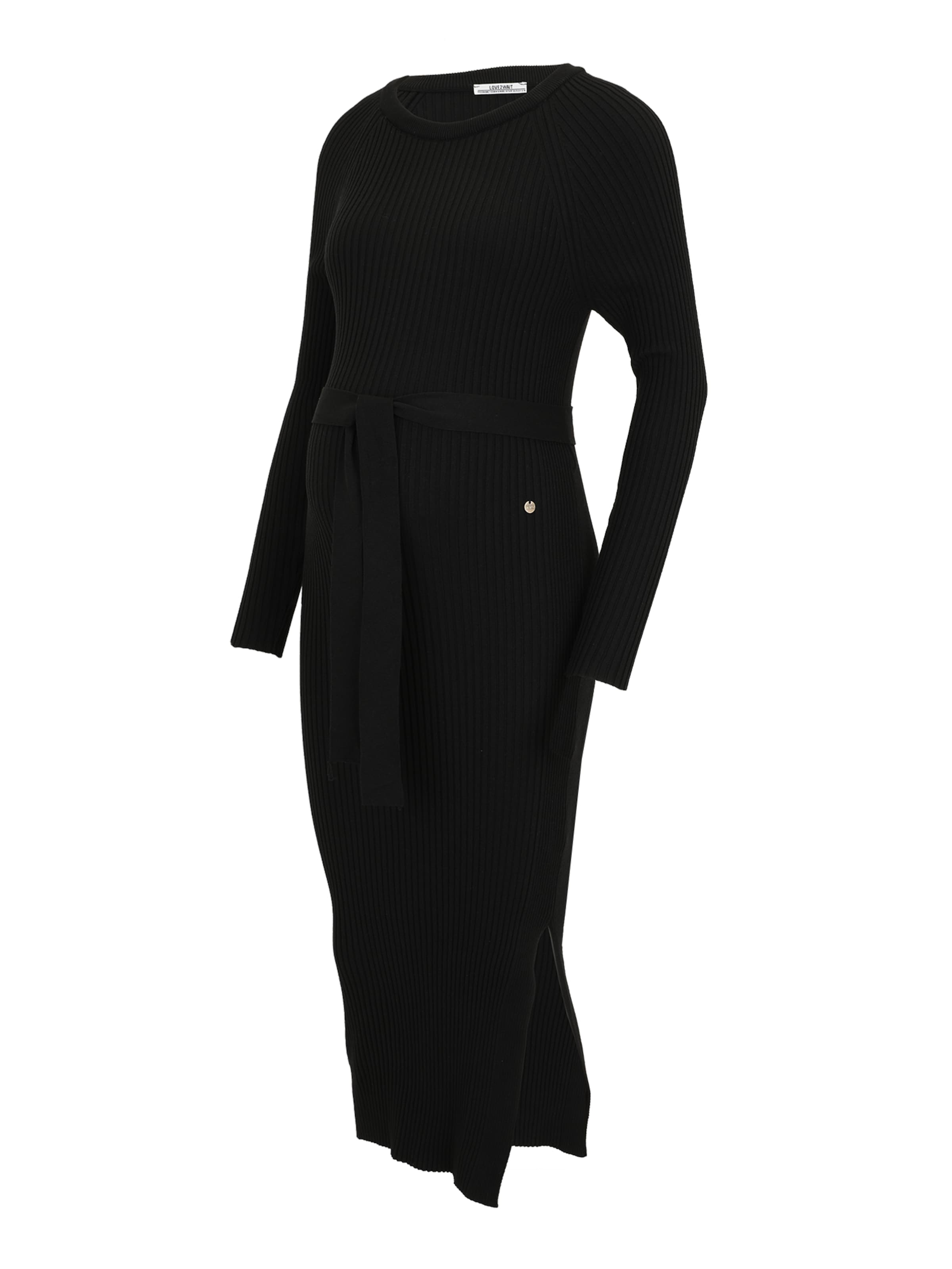 LOVE2WAIT Плетена рокля в черно: отпред