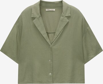 Pull&Bear Blouse in Green: front