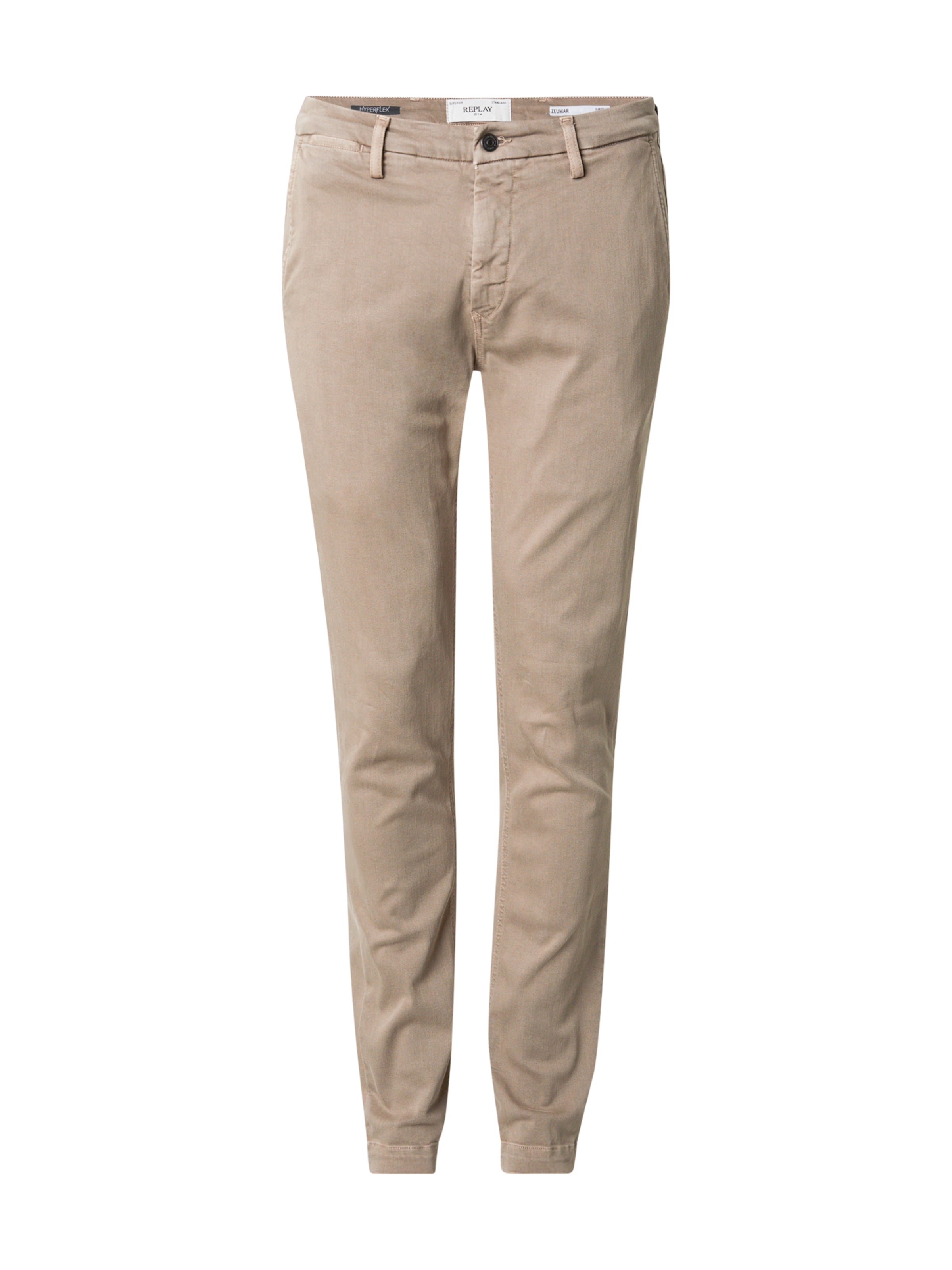 Pantaloni chino 'Zeumar' di REPLAY in beige: frontale